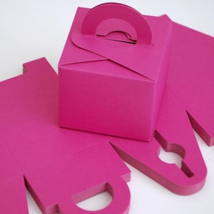 Cajas de regalo para fiestas, pequeños obsequios, regalos de boda o pesos para globos de cartón reciclado, color magenta o blanco
