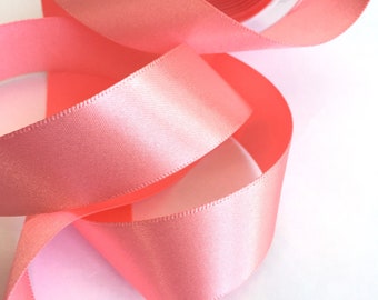 Double Satin Ribbon 25mm (1 inch) width, Berisfords shade no. 2 Pink