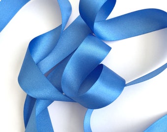 Royal Blue Double Satin Ribbon 25mm (1 inch) width, Berisfords shade no. 12 Royal