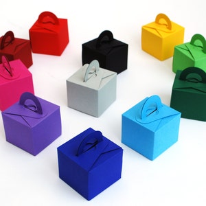 Recycled Card Party Gift Boxes, Small Gifts, Wedding Favours or Balloon Weights. Selection of Colours image 1