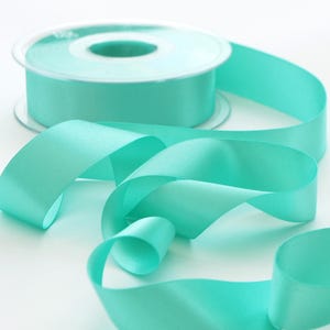 Double Satin Ribbon 25mm (1 inch) width, Berisfords shade no. 78 Aqua