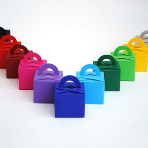 Recycled Card Party Gift Boxes, Small Gifts, Wedding Favours or Balloon Weights. Selection of Colours image 3