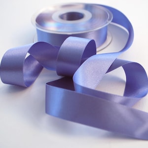 Light Purple Double Satin Ribbon 25mm (1 inch) width, Berisfords shade no. 1001 Lupin