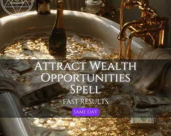 Attract Wealth Opportunities Spell | Money  Prosperity Ritual | Wealth Attraction Financial Abundance | Career  Business Opportunity Energy