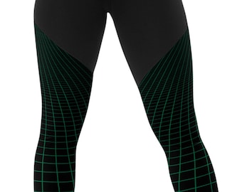 Legging de compression grille verte