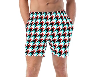 Houndstooth swim shorts