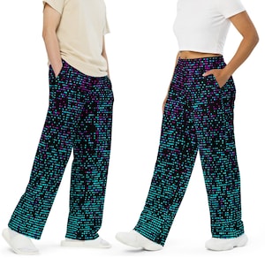 Cyberpunk spotted unisex wide leg pants