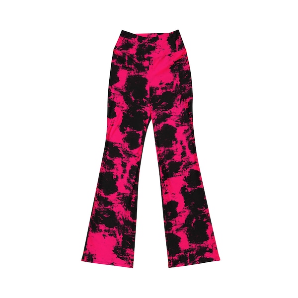 Hot Pink and Black Flare leggings