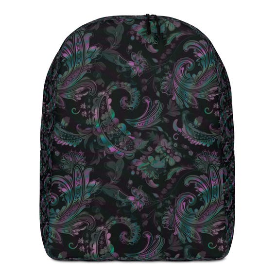 Paisley Backpack/festival Bag: Petrol Spill Colors. - Etsy display picture 2