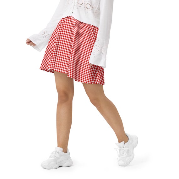 Gingham Skater Skirt Etsy Canada