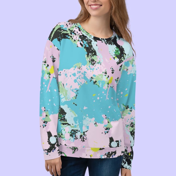 paint splatter sweater