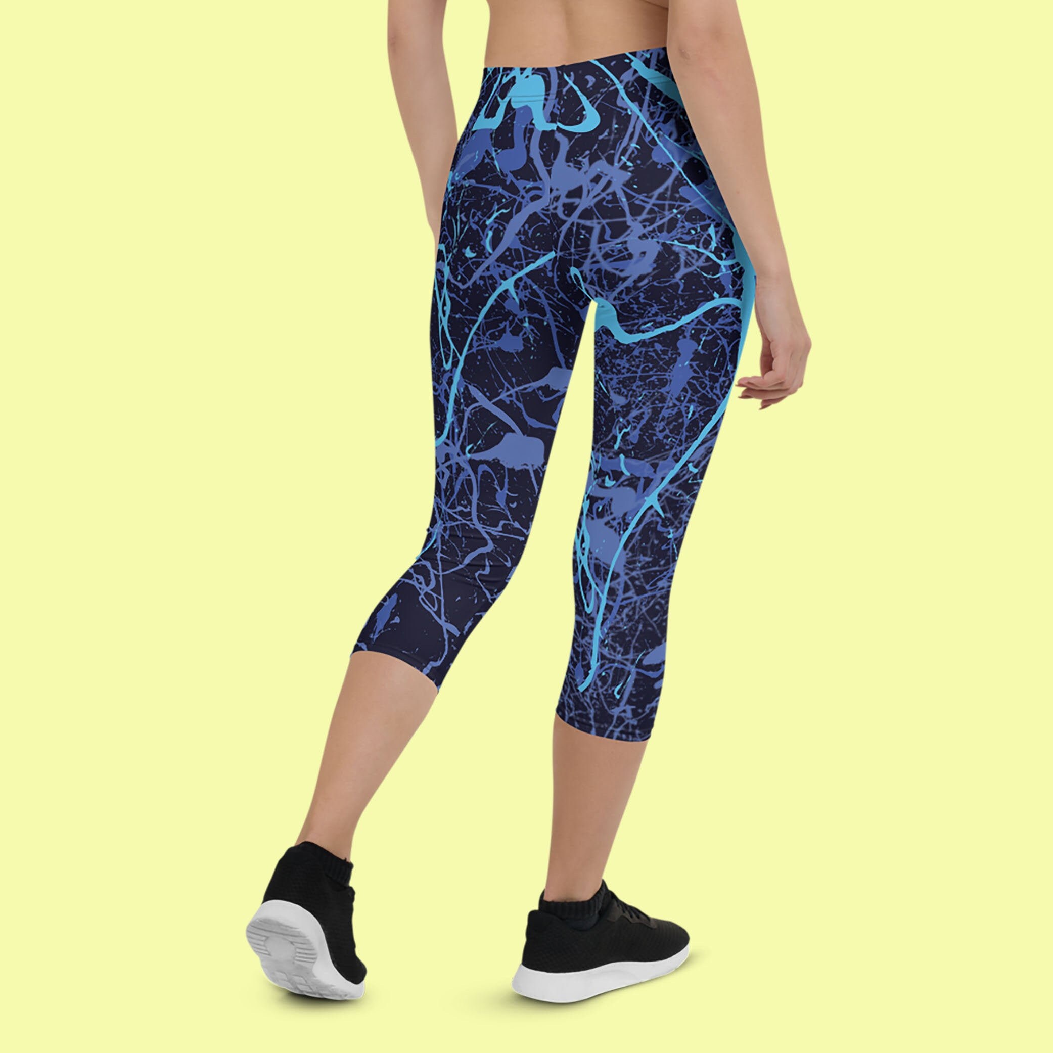 Paint Splatter Capri Leggings. | Etsy UK