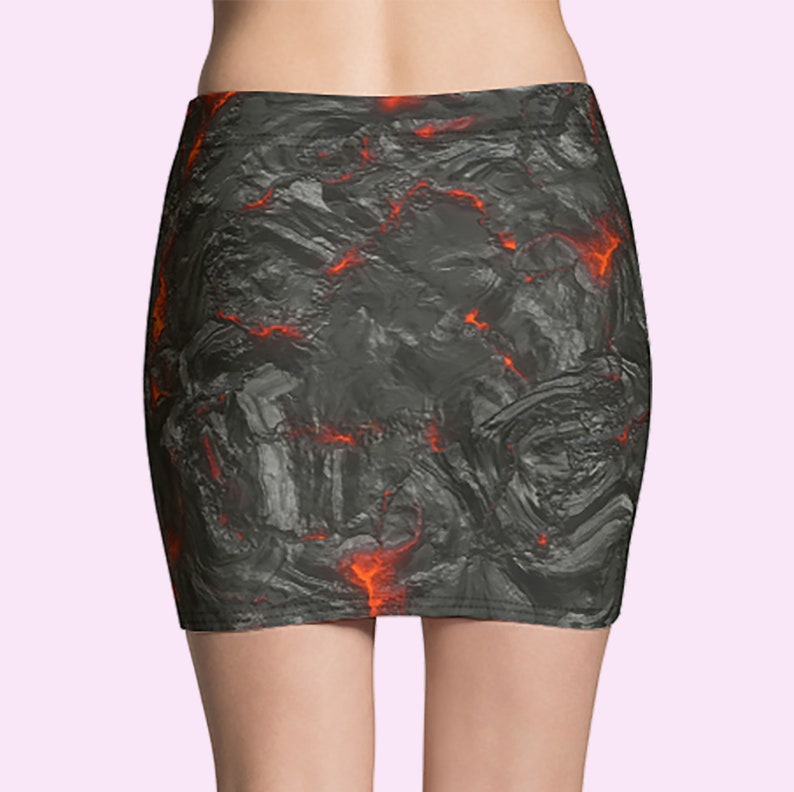 Lava Mini Skirt. Firey mini. Lava skirt. Goth Black Metal | Etsy