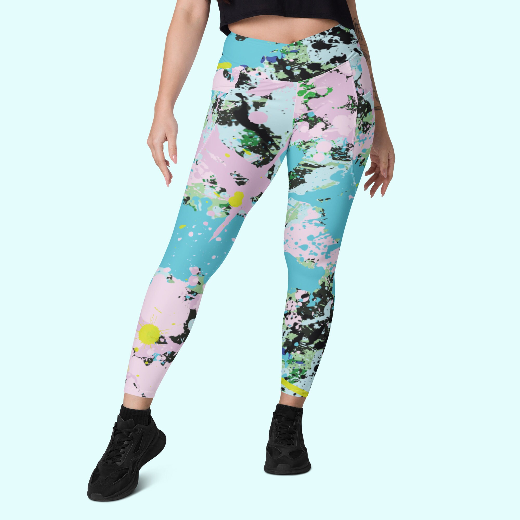 Buy Paint V Waist Leggings With Pockets Online in India 