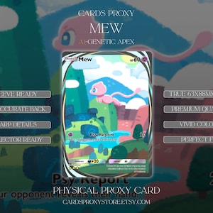 TCG Pocket Physical Custom Card | Mew EX Immersive – Genetic Apex - Proxy high quality