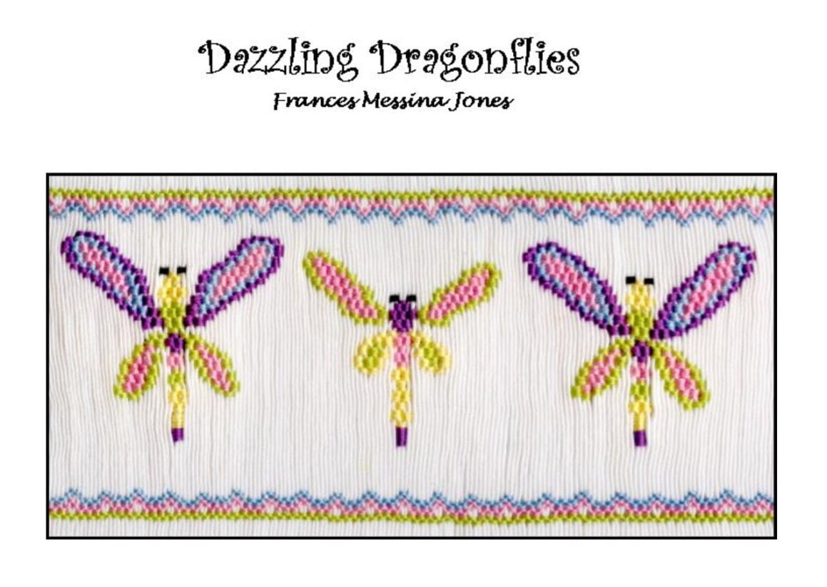 Dragonfly Smocking Pattern DAZZLING DRAGONFLIES by Frances Messina Jones A Smocking Plate or ...
