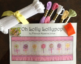 Oh Lolly Lollypops Smocking Plate/Design