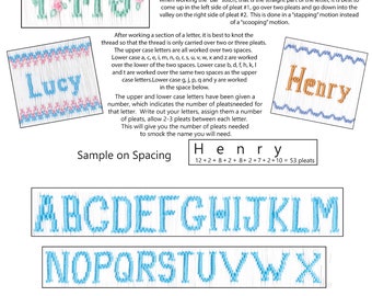 Smocked Alphabet Smocking Plate by Frances Messina Jones
