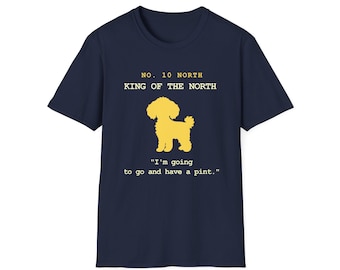 King of the North Manchester Satirische Honden T-shirt, T-shirt met Britse politieke thema's