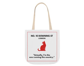 Team Larry No. 10 Downing St Cat Tote Bag | Londense politieke quote, Red Cat Design