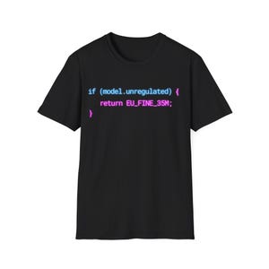 if (model.unregulated) { return EU_FINE_35M; } T-shirt