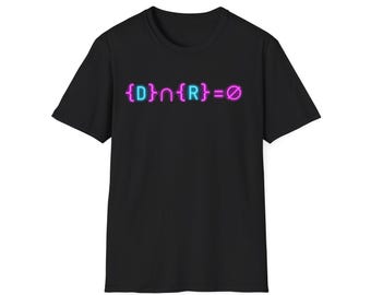 Matematikmängdteori Politisk T-shirt, Cyberpunk Neon Programmerare Streetwear, Oberoende väljarlogik T-shirt, Teknisk Mjukvaruingenjör Boxig Topp