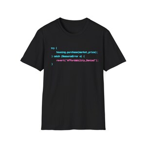 JavaScript Housing Loop T-Shirt, Economics Programmer Streetwear, Affordability Exception Coding Tee, Tech Software Engineer Boxy Top