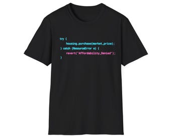 JavaScript Housing Loop T-shirt, ekonomiprogrammerare streetwear, prisvärd undantagskodning T-shirt, teknisk mjukvaruingenjör boxig topp
