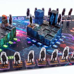 Shortcuts in Cyberdeck - Cyberpunk Tactical Board Game / Print and Play / Paper Miniatures (2 Players)