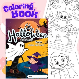 Halloween Coloring Book: Spooky Fun for Kids, Learn and Trace (Digital Download)