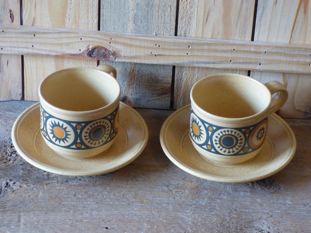 Lot De 3 Mugs Kilncraft Staffordshire - Faïence Motif Chevaux, Vintage, Made In England, Occasion