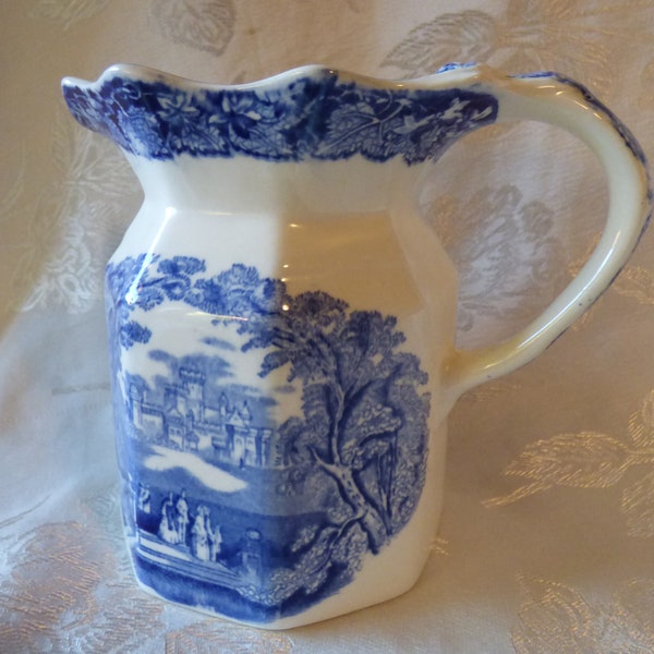 Mason's Blue Vista Ironstone Pitcher - scroll down for item details/shipping