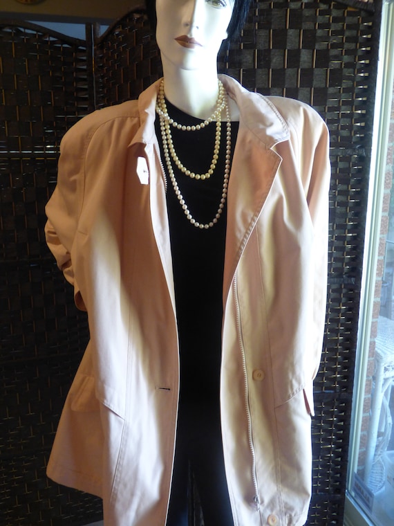 Vintage Spring Duster Coat Lightweight Never Worn European Cotton Blend Pastel Peach Sz. L Scroll Down for Item Details shipping Etsy