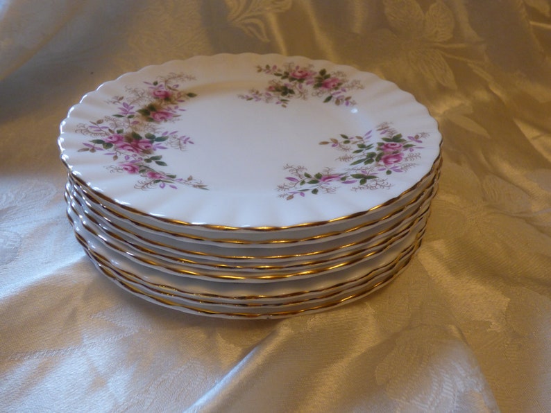 set of 8 vintage Royal Albert Lavender Rose Bread and Butter plates 6