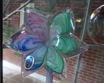 Long Stem - 20" -  Murano Art Glass Flower