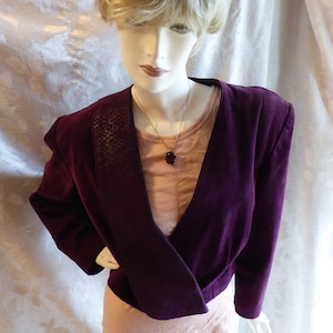 Purple Bolero Jacket Etsy