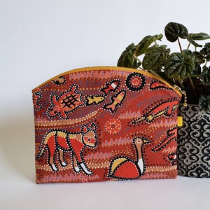 Zipper pouch, Australian native animal pouch, Makeup bag, Bag organizer, Stationary pouch, Travel pouch, Koalas, Kangaroos, Animal Lover image 2