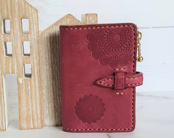 Leather Key Case, Key Case with Coin Pocket, Coin Purse with Key Case, Christmas Gift, Birthday Gift, Italian Leather, Hand Sewn Leather