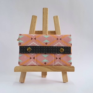 Cartera minimalista, cartera delgada, caprichosa, geométrica, regalo de damas de honor, organizador de bolsos, regalo del día de la madre, regalo para mujer, rosa salmón