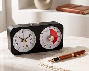 Dual Alarm Clock with Countdown Timer Digital Desk Clock for Bedroom Office