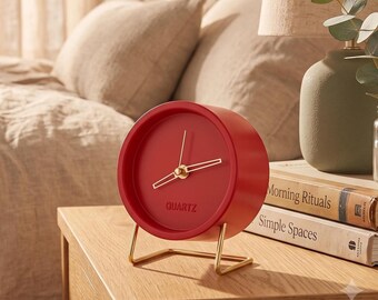 Nordic Silent Table Clock Modern Bedside Desk Clock Home Decor