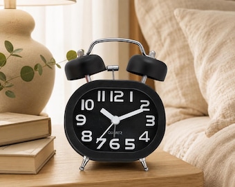 Cute 3D Cartoon Alarm Clock with Night Light for Kids Bedroom