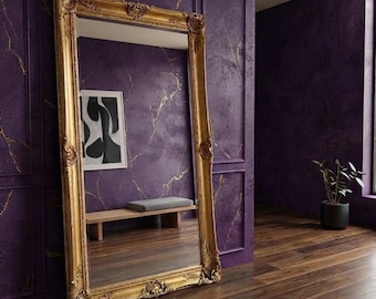 Gold Wooden Large Mirror 90x205