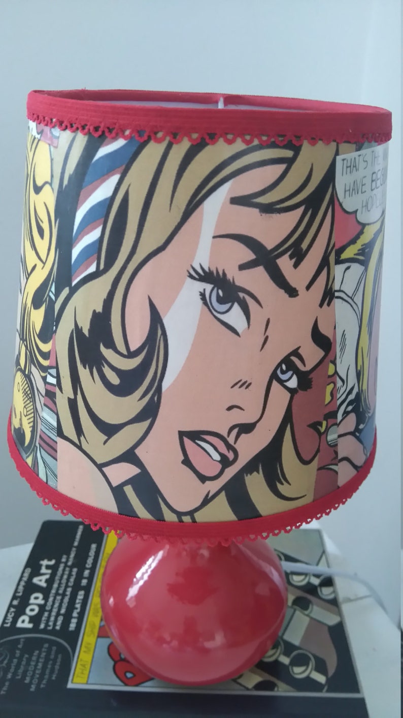 Pop Art Las Lampshade Base Red Small