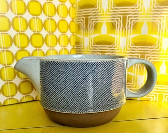 Midwinter Milk Jug in Denim pattern by Eve Midwinter in Stoneware Shape ~Mid Century Modern c.1979 Vgc