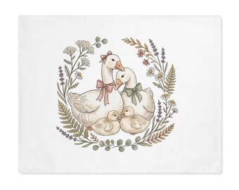 Tischset „Mama Goose Family“ | Tischset im Landhausstil mit Blumenmuster