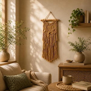 Boho geometrisk makramé väggbonad design (STL-fil)