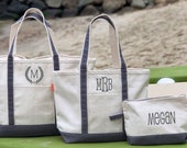 Zippered Tote Bag Bridal Party Totes Bridesmaid Tote Bag Custom Tote Bag Monogram Tote Bag Personalized Tote Bag Canvas Tote