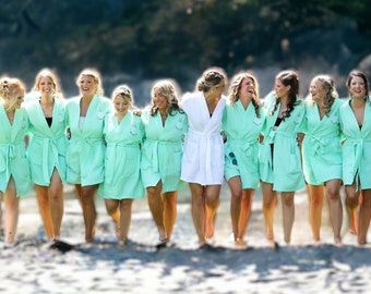 Bridal Party Robes For Women, Gifts Day Of Wedding, Robes Set, Bridal Robe, Personalized Bridesmaid Gift For Wedding Day, Bachelorette Gifts
