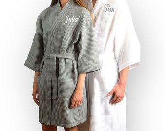 Honeymoon Robes Couples Spa Robes Couples Gift Bride and Groom Gift Mr and Mrs Robes Cotton Anniversary Gift His and Her Robes Personalized